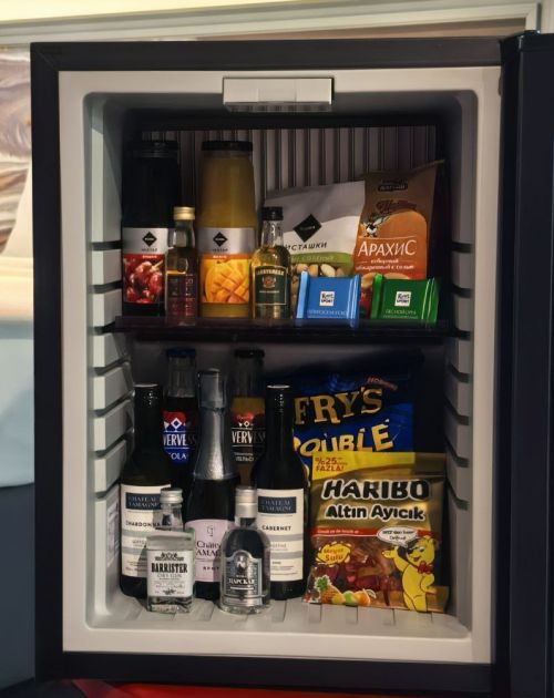 A full mini-bar in the room